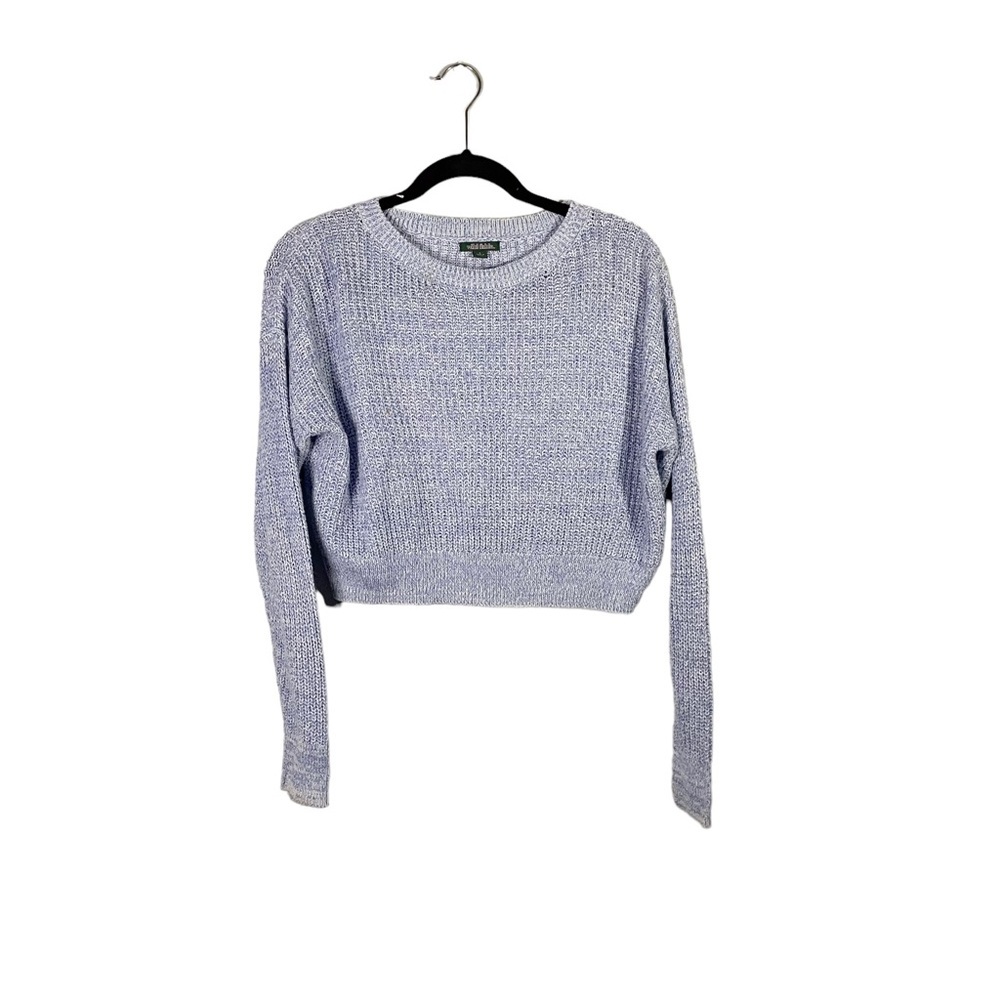 Wild Fable Light Blue Casual Y2K Knit Crop Top Crewneck Sweater Size Small